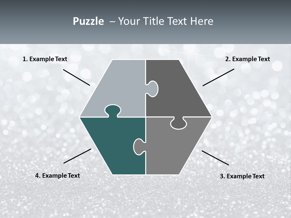 A Silver Glitter Background With A Place For The Name Of The Presentation PowerPoint Template