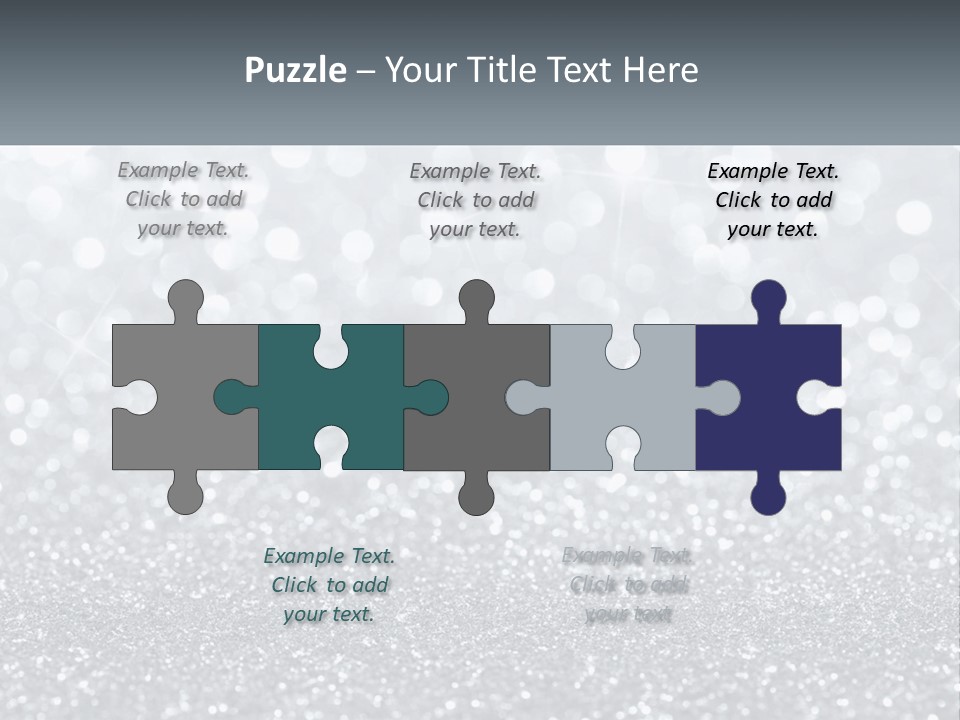 A Silver Glitter Background With A Place For The Name Of The Presentation PowerPoint Template