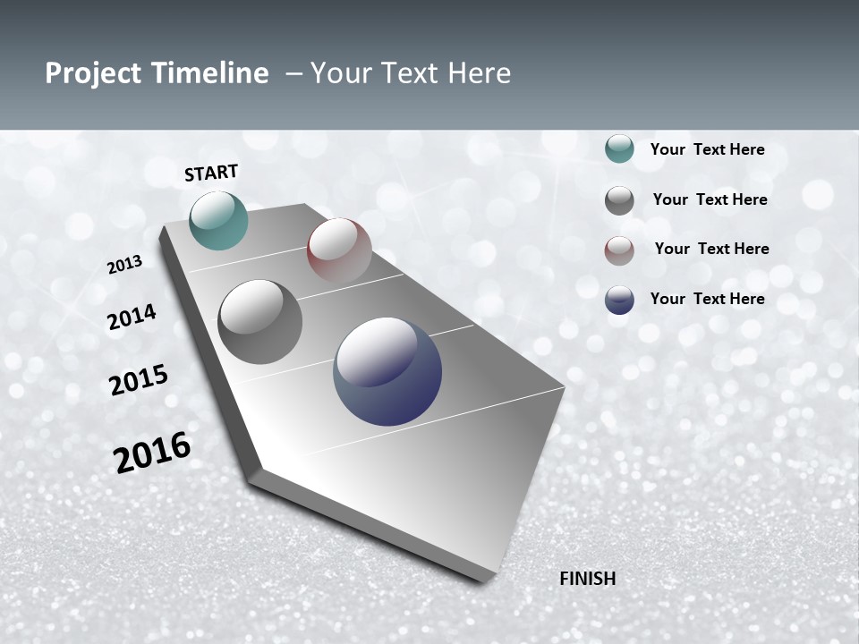 A Silver Glitter Background With A Place For The Name Of The Presentation PowerPoint Template
