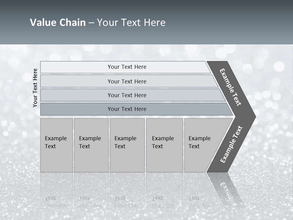 A Silver Glitter Background With A Place For The Name Of The Presentation PowerPoint Template