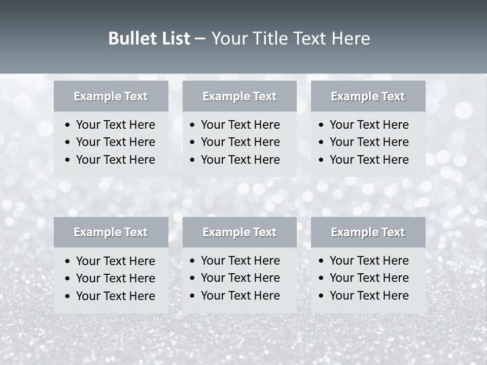 A Silver Glitter Background With A Place For The Name Of The Presentation PowerPoint Template