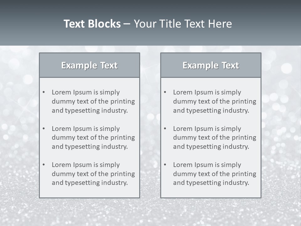 A Silver Glitter Background With A Place For The Name Of The Presentation PowerPoint Template