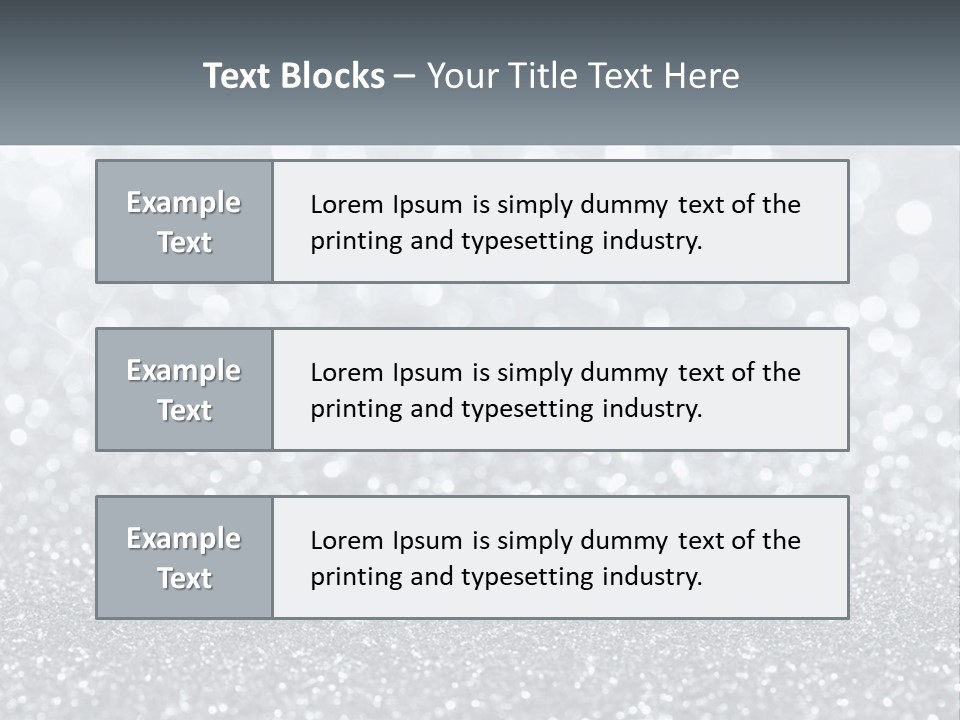 A Silver Glitter Background With A Place For The Name Of The Presentation PowerPoint Template