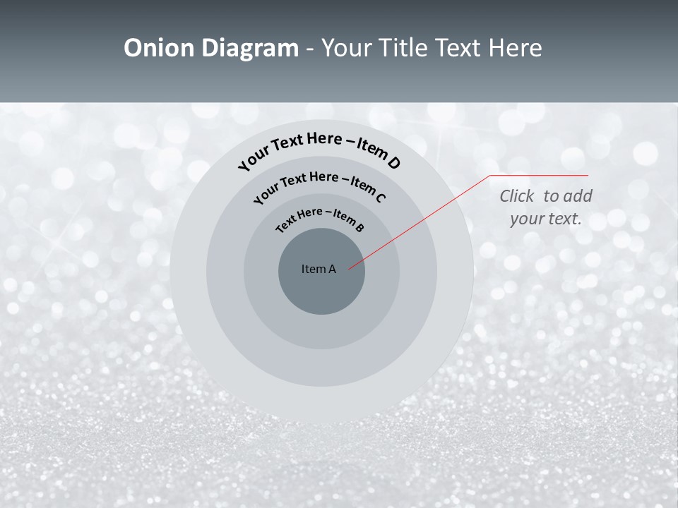 A Silver Glitter Background With A Place For The Name Of The Presentation PowerPoint Template