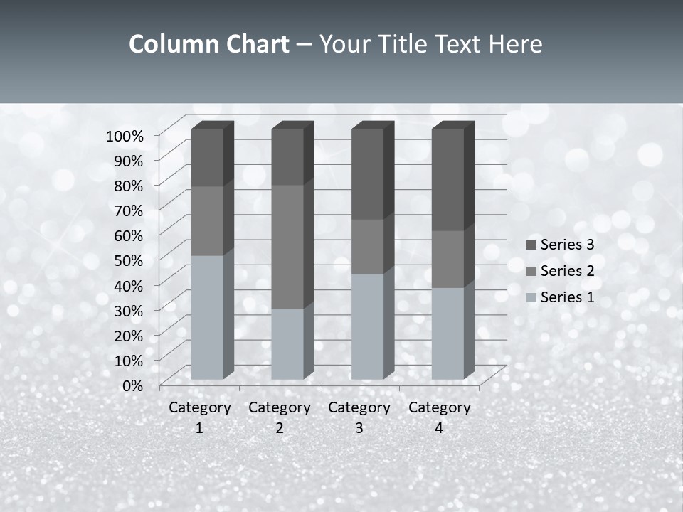 A Silver Glitter Background With A Place For The Name Of The Presentation PowerPoint Template