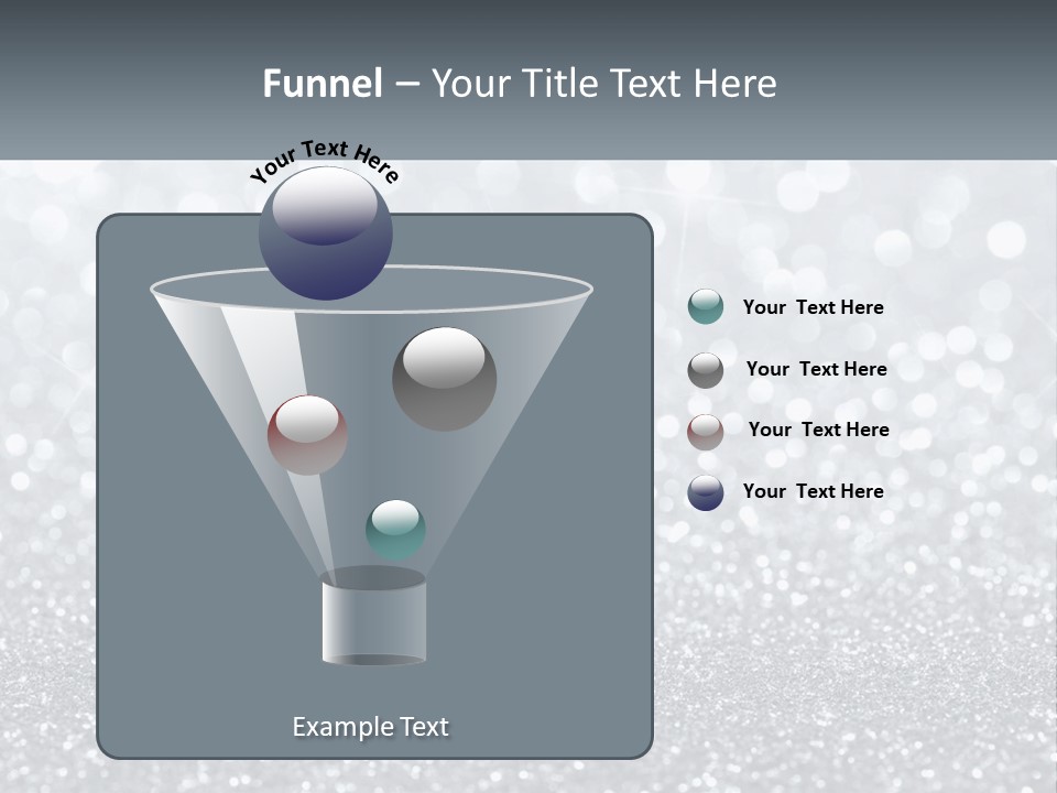 A Silver Glitter Background With A Place For The Name Of The Presentation PowerPoint Template