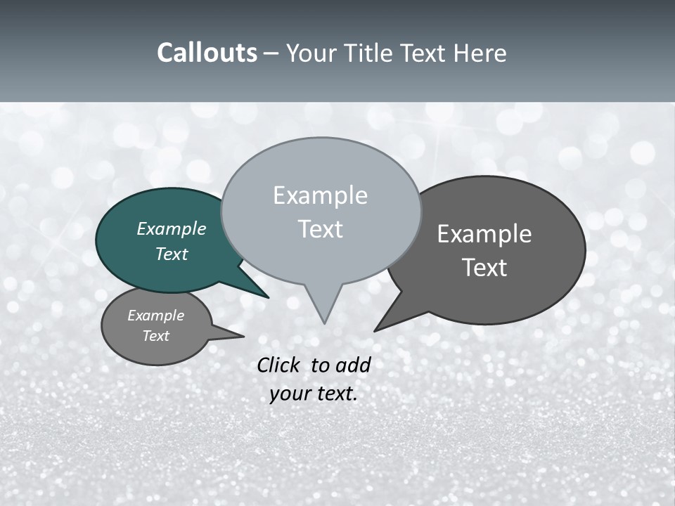 A Silver Glitter Background With A Place For The Name Of The Presentation PowerPoint Template
