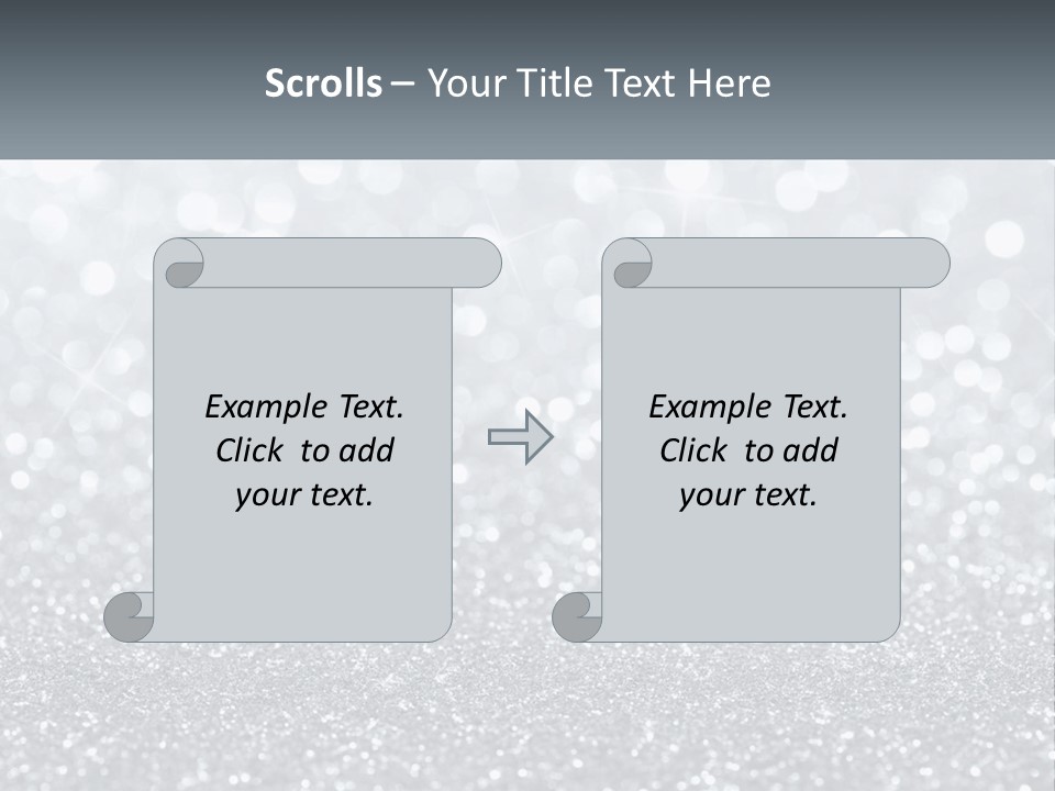 A Silver Glitter Background With A Place For The Name Of The Presentation PowerPoint Template