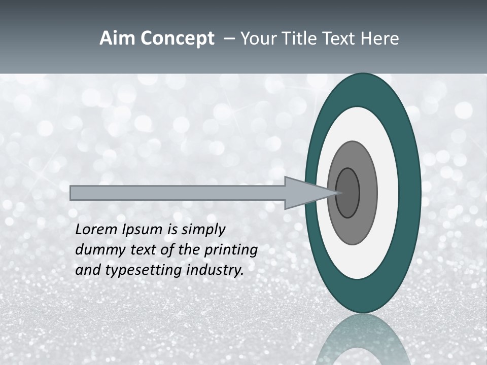 A Silver Glitter Background With A Place For The Name Of The Presentation PowerPoint Template