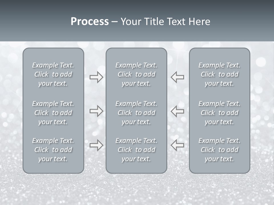 A Silver Glitter Background With A Place For The Name Of The Presentation PowerPoint Template