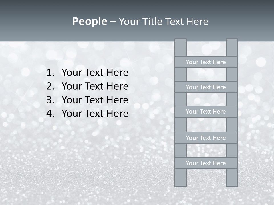 A Silver Glitter Background With A Place For The Name Of The Presentation PowerPoint Template