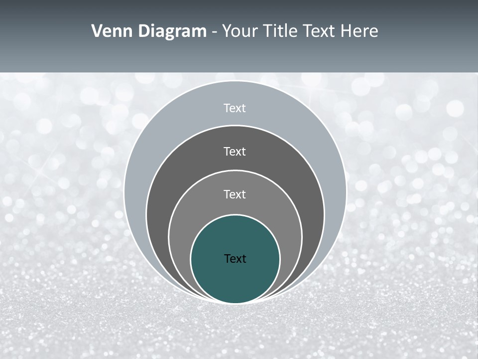 A Silver Glitter Background With A Place For The Name Of The Presentation PowerPoint Template
