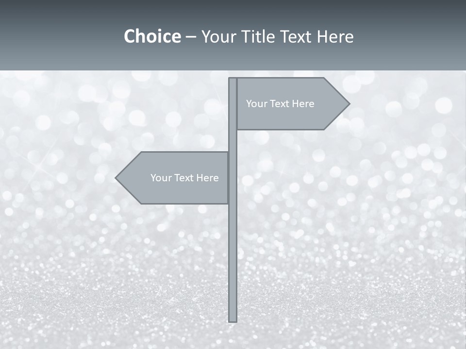 A Silver Glitter Background With A Place For The Name Of The Presentation PowerPoint Template