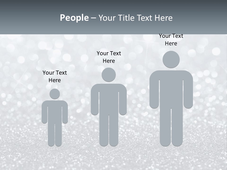 A Silver Glitter Background With A Place For The Name Of The Presentation PowerPoint Template