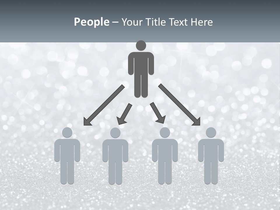 A Silver Glitter Background With A Place For The Name Of The Presentation PowerPoint Template