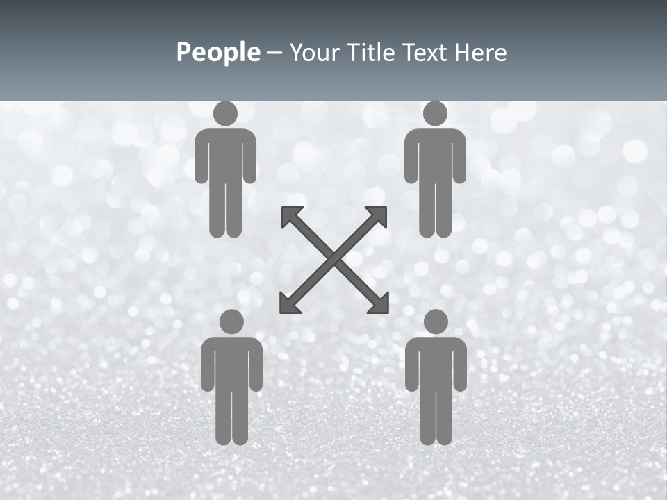 A Silver Glitter Background With A Place For The Name Of The Presentation PowerPoint Template