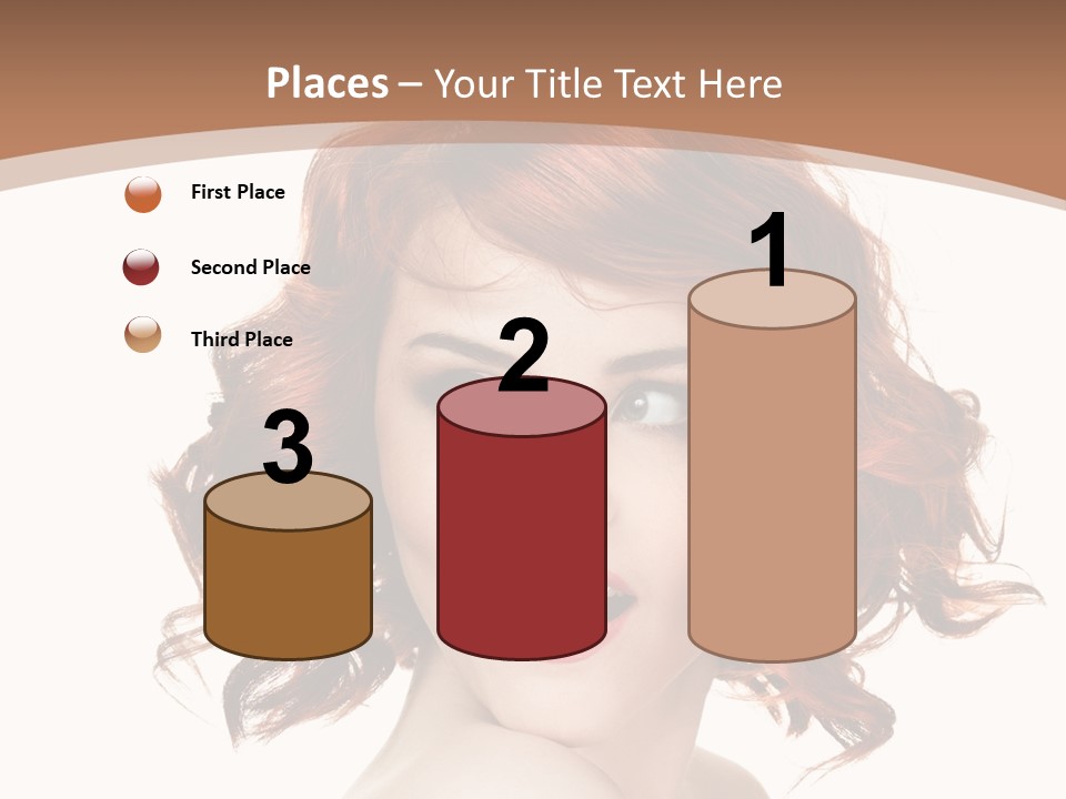 A Woman With Red Hair Is Smiling For The Camera PowerPoint Template