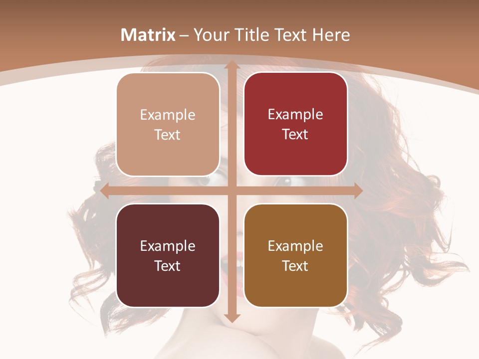 A Woman With Red Hair Is Smiling For The Camera PowerPoint Template