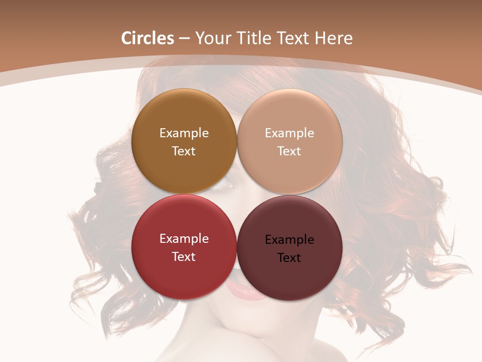 A Woman With Red Hair Is Smiling For The Camera PowerPoint Template