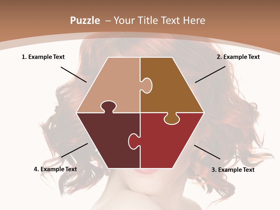 A Woman With Red Hair Is Smiling For The Camera PowerPoint Template