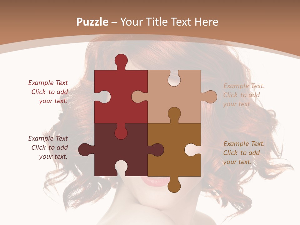 A Woman With Red Hair Is Smiling For The Camera PowerPoint Template