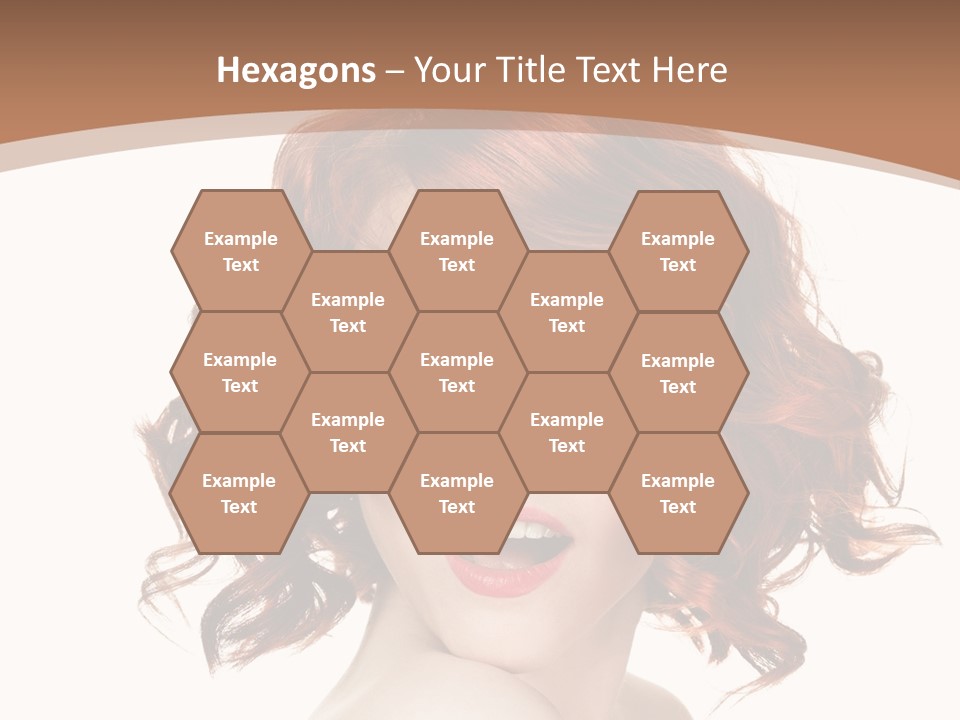 A Woman With Red Hair Is Smiling For The Camera PowerPoint Template