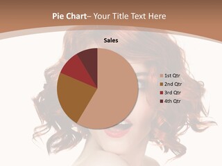 A Woman With Red Hair Is Smiling For The Camera PowerPoint Template