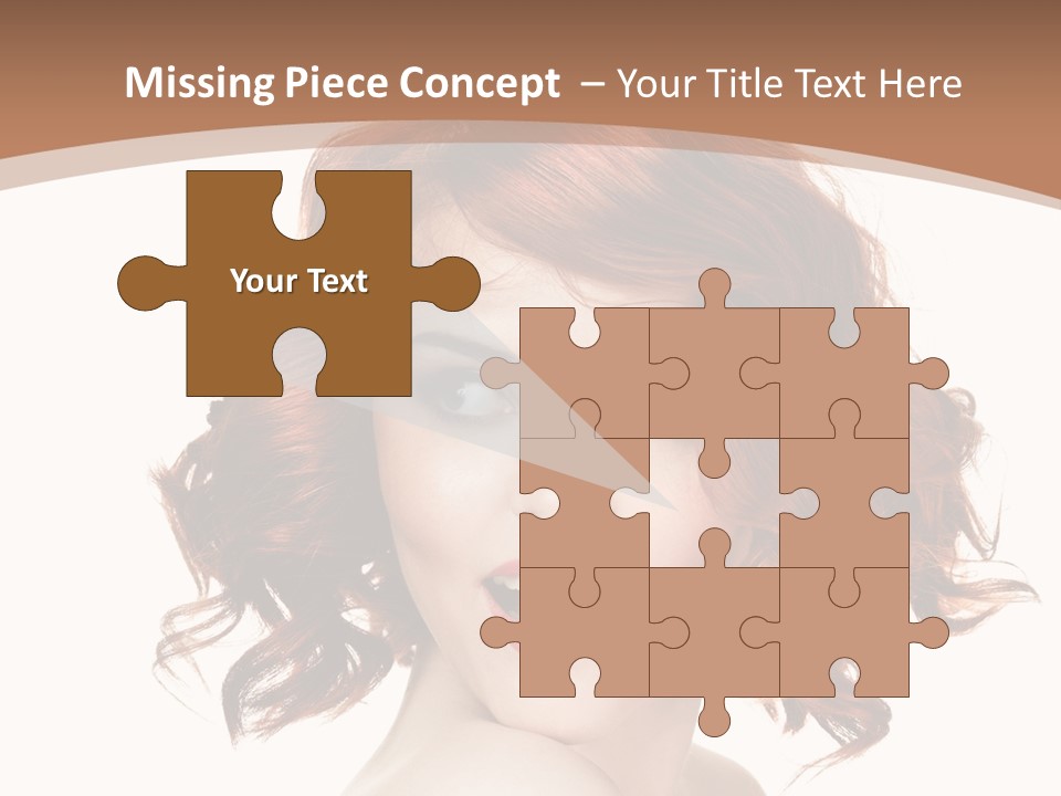 A Woman With Red Hair Is Smiling For The Camera PowerPoint Template