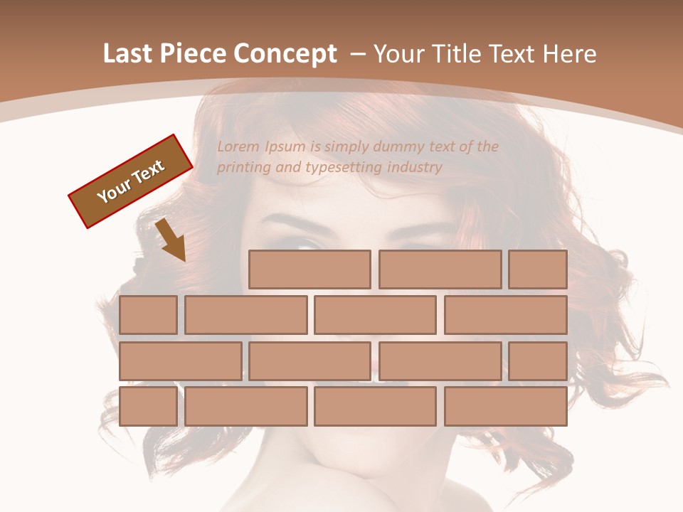 A Woman With Red Hair Is Smiling For The Camera PowerPoint Template