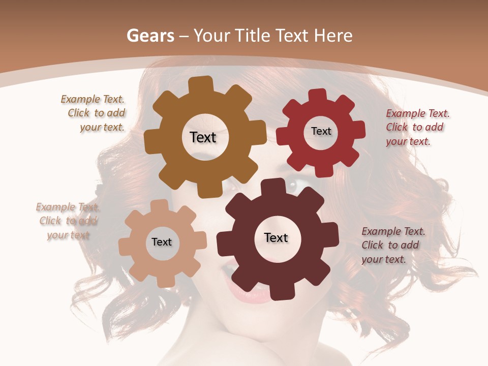A Woman With Red Hair Is Smiling For The Camera PowerPoint Template