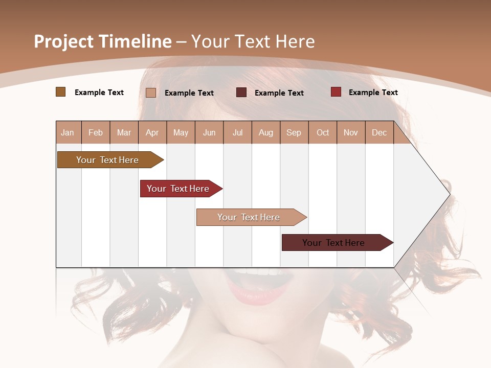 A Woman With Red Hair Is Smiling For The Camera PowerPoint Template