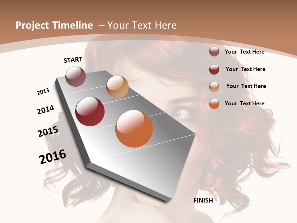 A Woman With Red Hair Is Smiling For The Camera PowerPoint Template