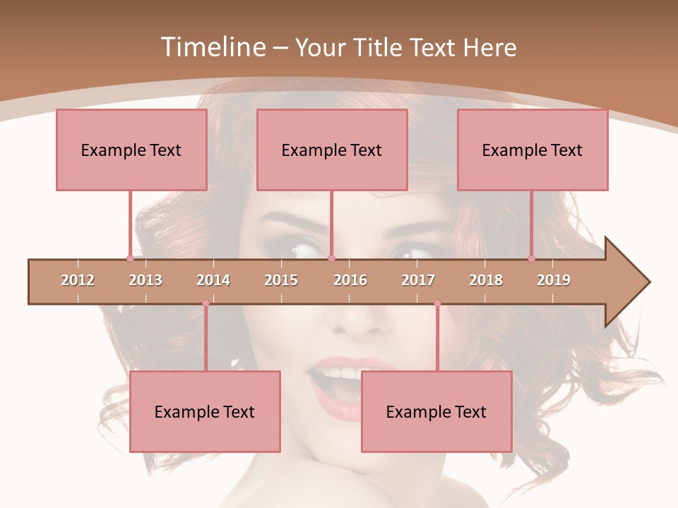 A Woman With Red Hair Is Smiling For The Camera PowerPoint Template