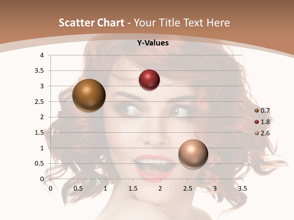 A Woman With Red Hair Is Smiling For The Camera PowerPoint Template