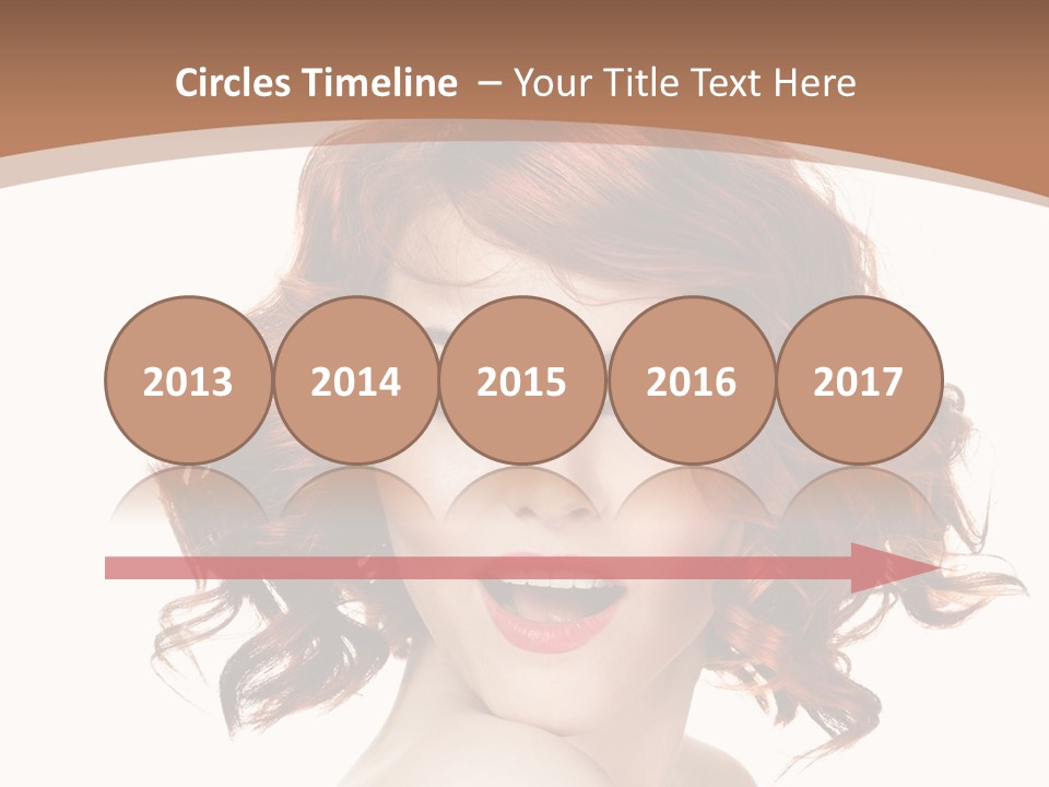 A Woman With Red Hair Is Smiling For The Camera PowerPoint Template