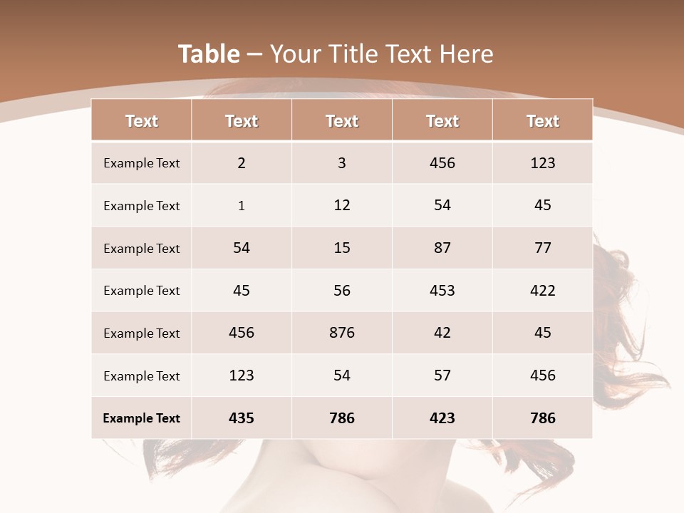 A Woman With Red Hair Is Smiling For The Camera PowerPoint Template