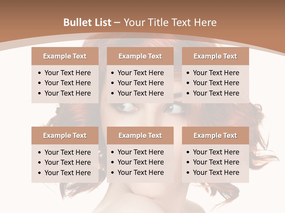 A Woman With Red Hair Is Smiling For The Camera PowerPoint Template