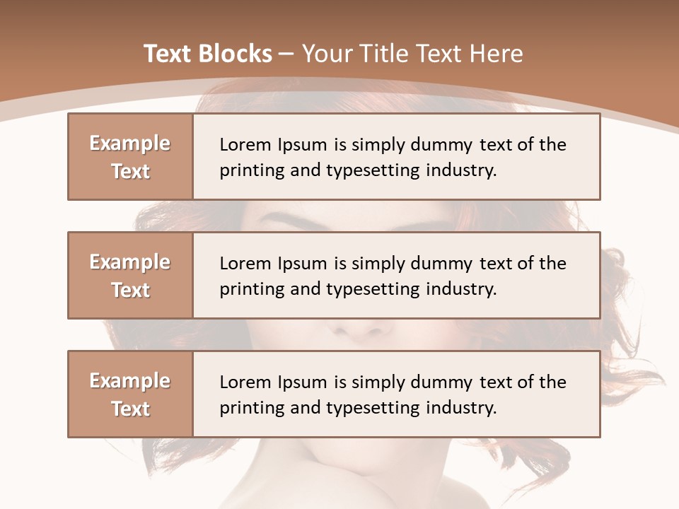 A Woman With Red Hair Is Smiling For The Camera PowerPoint Template