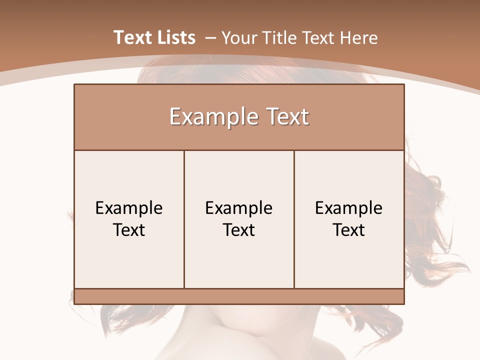 A Woman With Red Hair Is Smiling For The Camera PowerPoint Template