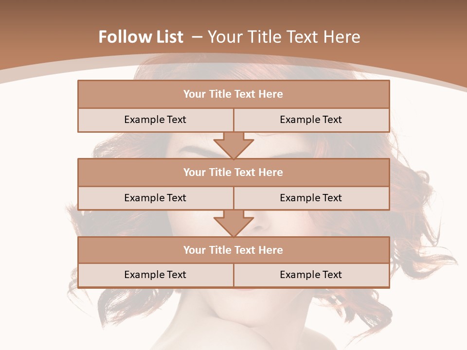 A Woman With Red Hair Is Smiling For The Camera PowerPoint Template