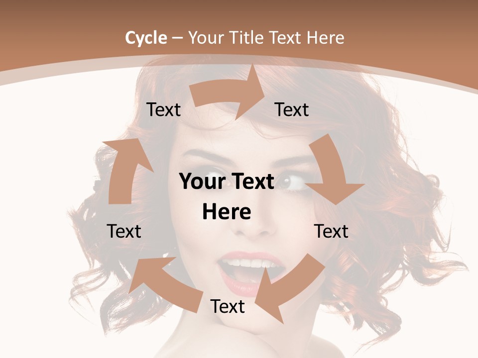 A Woman With Red Hair Is Smiling For The Camera PowerPoint Template