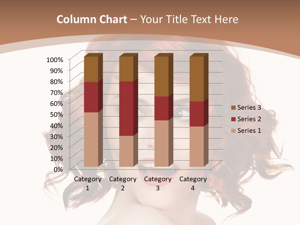 A Woman With Red Hair Is Smiling For The Camera PowerPoint Template