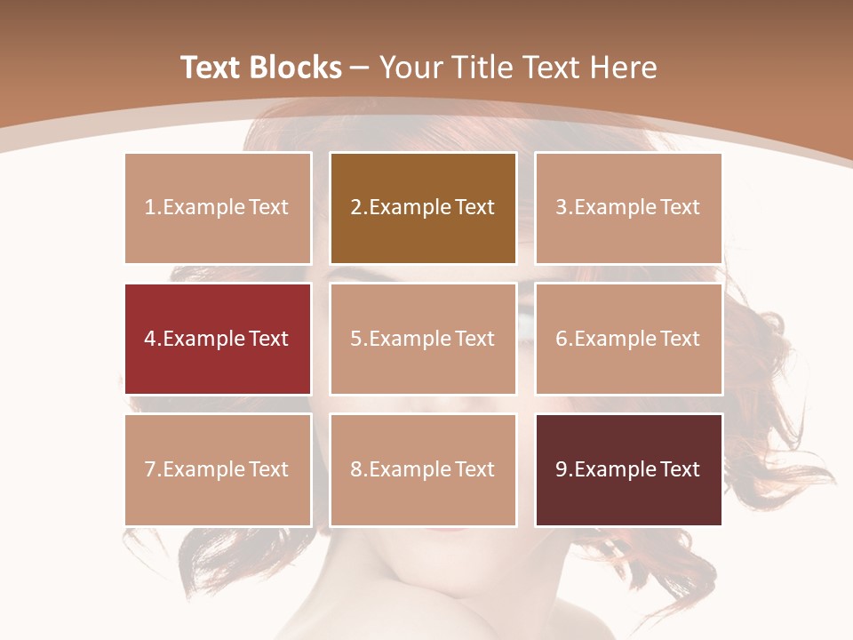 A Woman With Red Hair Is Smiling For The Camera PowerPoint Template