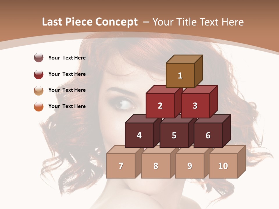 A Woman With Red Hair Is Smiling For The Camera PowerPoint Template