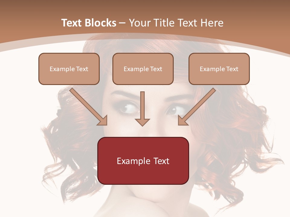 A Woman With Red Hair Is Smiling For The Camera PowerPoint Template