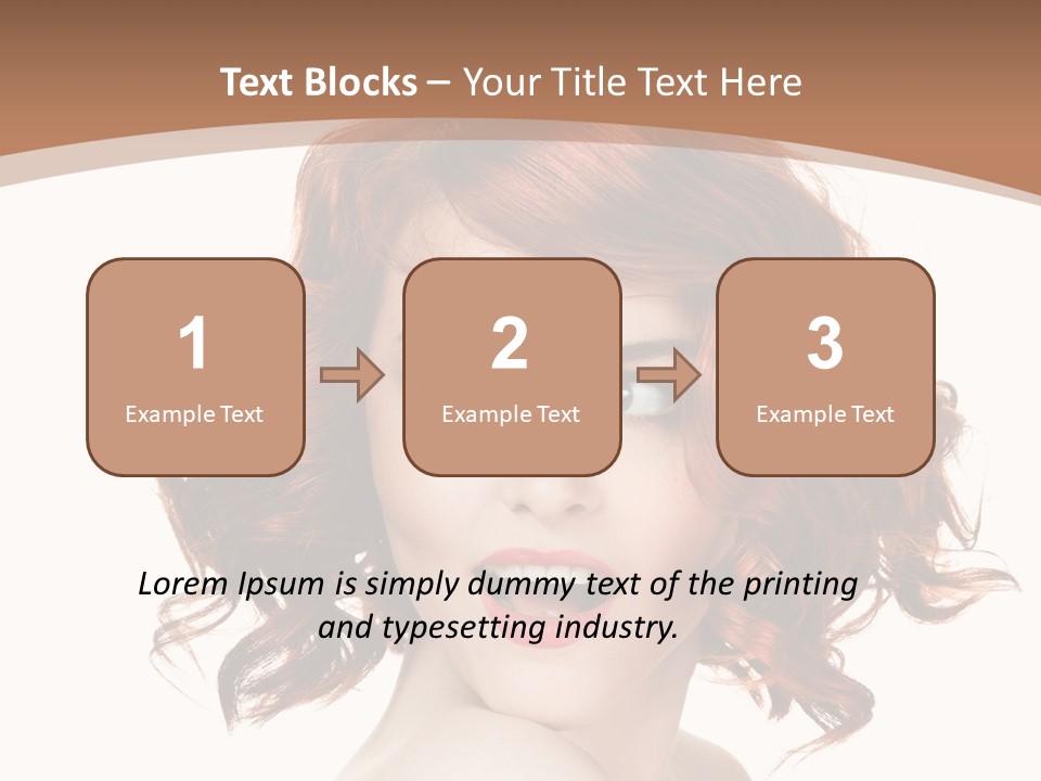 A Woman With Red Hair Is Smiling For The Camera PowerPoint Template