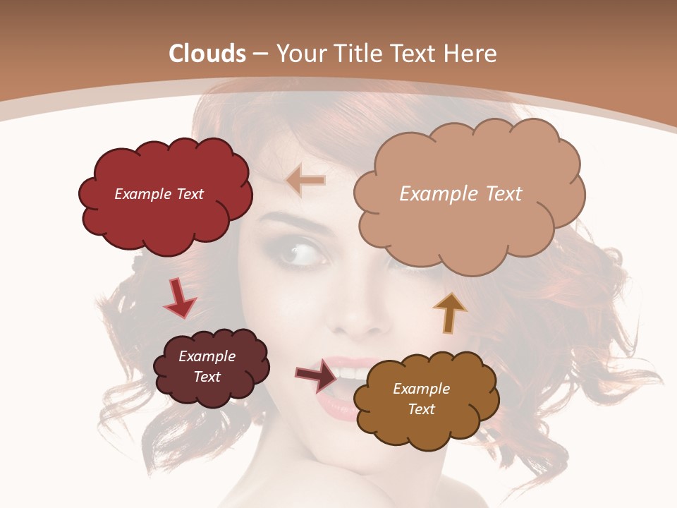 A Woman With Red Hair Is Smiling For The Camera PowerPoint Template