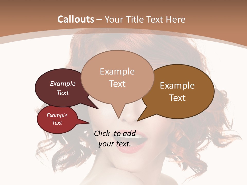 A Woman With Red Hair Is Smiling For The Camera PowerPoint Template
