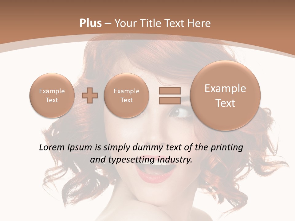 A Woman With Red Hair Is Smiling For The Camera PowerPoint Template