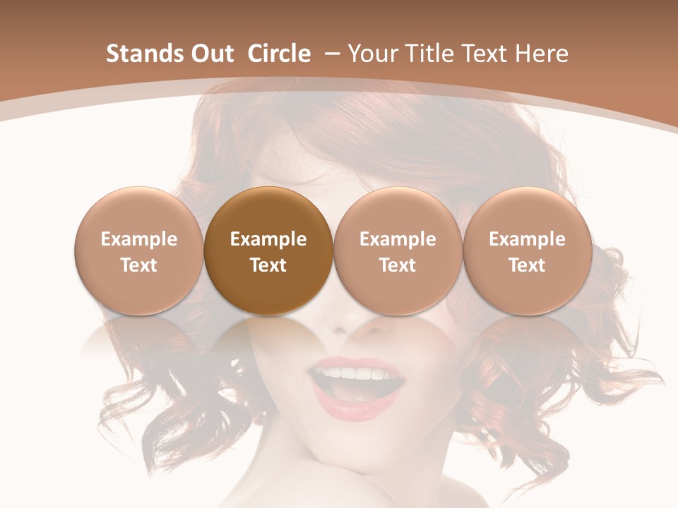 A Woman With Red Hair Is Smiling For The Camera PowerPoint Template